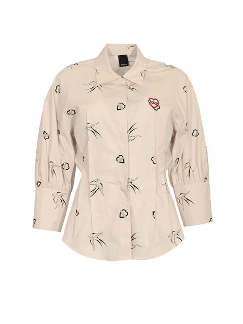 Camicia Corn Flakes in popeline con stampa all over PINKO | 105475 A2QAZZ1